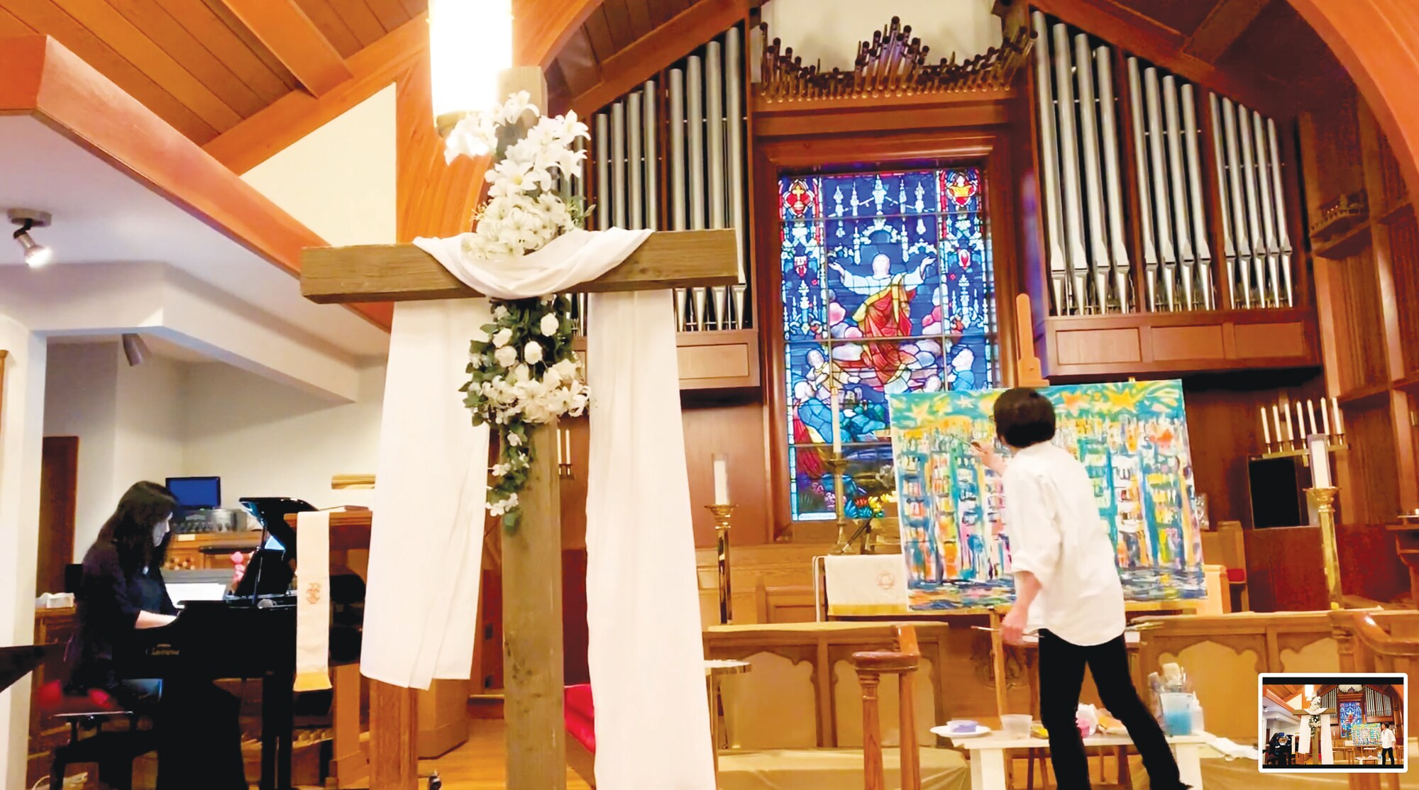 Live Painting with Jazz, 2019, Japanese Christian Church of NJ